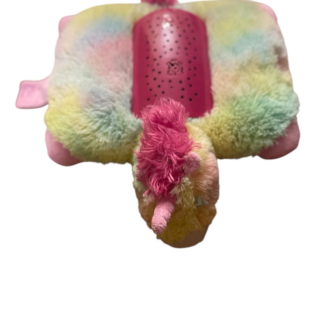 Pillow Pets Dream Lites 2013 Rainbow Unicorn Plush Night Light Works